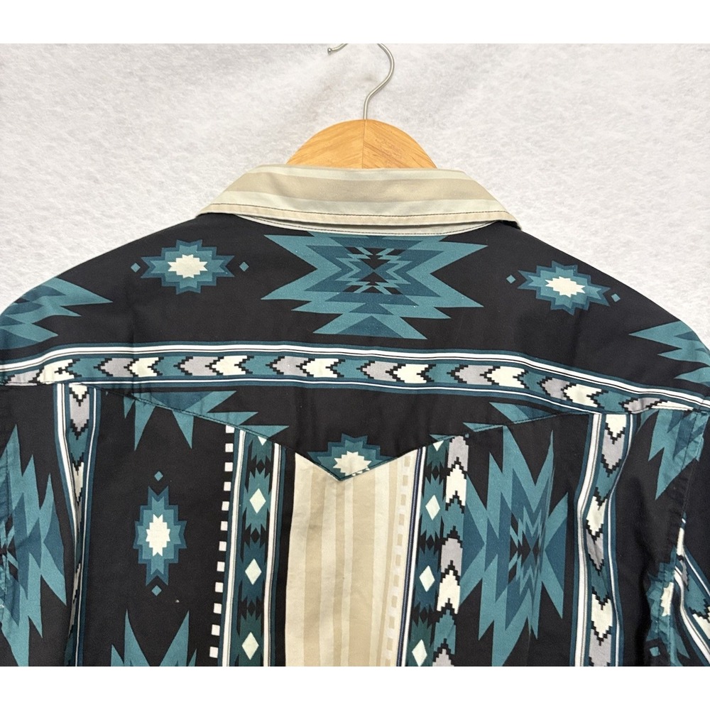 Sendero Provisions The Wyatt Western Shirt Aztec Pearl Snap Long Sleeve Mens L - Picture 6 of 9